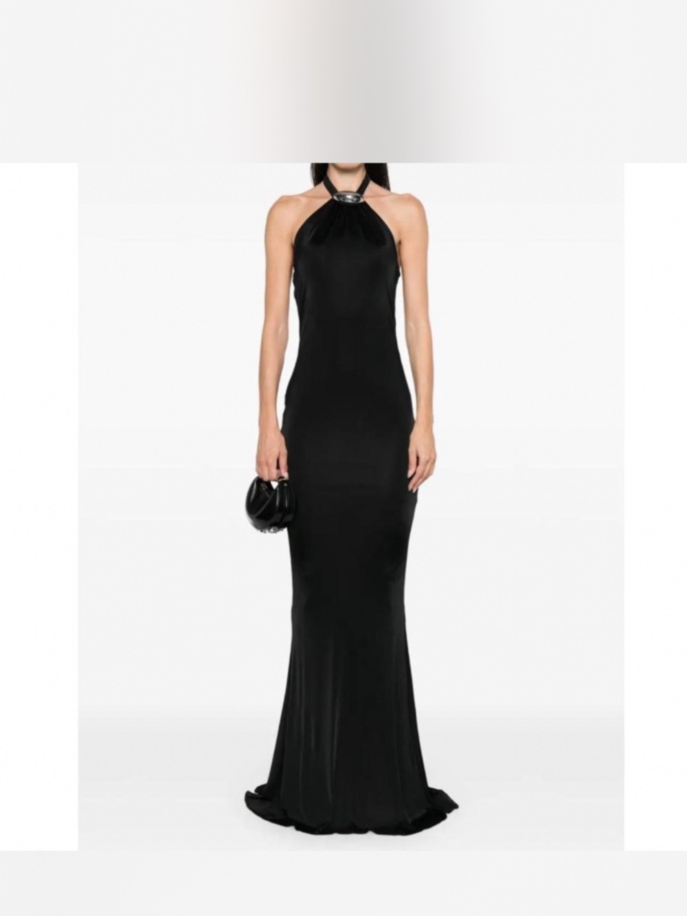 Giuseppe Di Morabito Black halter neck maxi dress